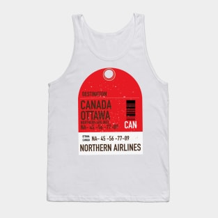 Canada Ottawa Airline ticket Tank Top